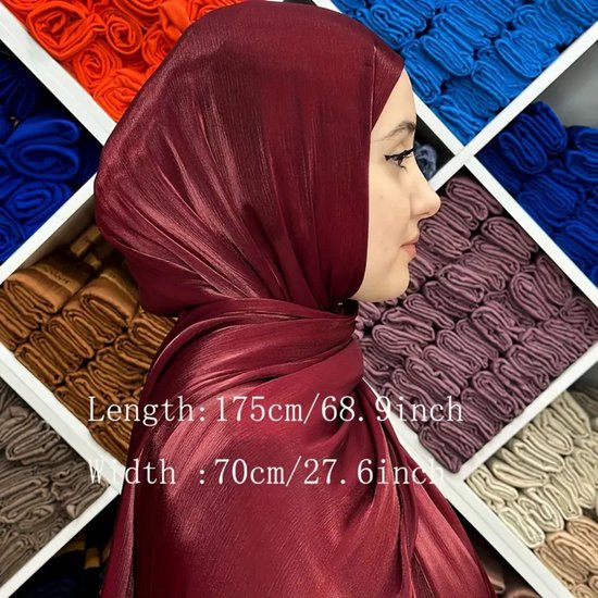 Foulard Bovista - Hijab - Femme - Abaya - Écharpe - Vêtements islamiques - Vêtements musulmans - Alhamdulillah - Marron