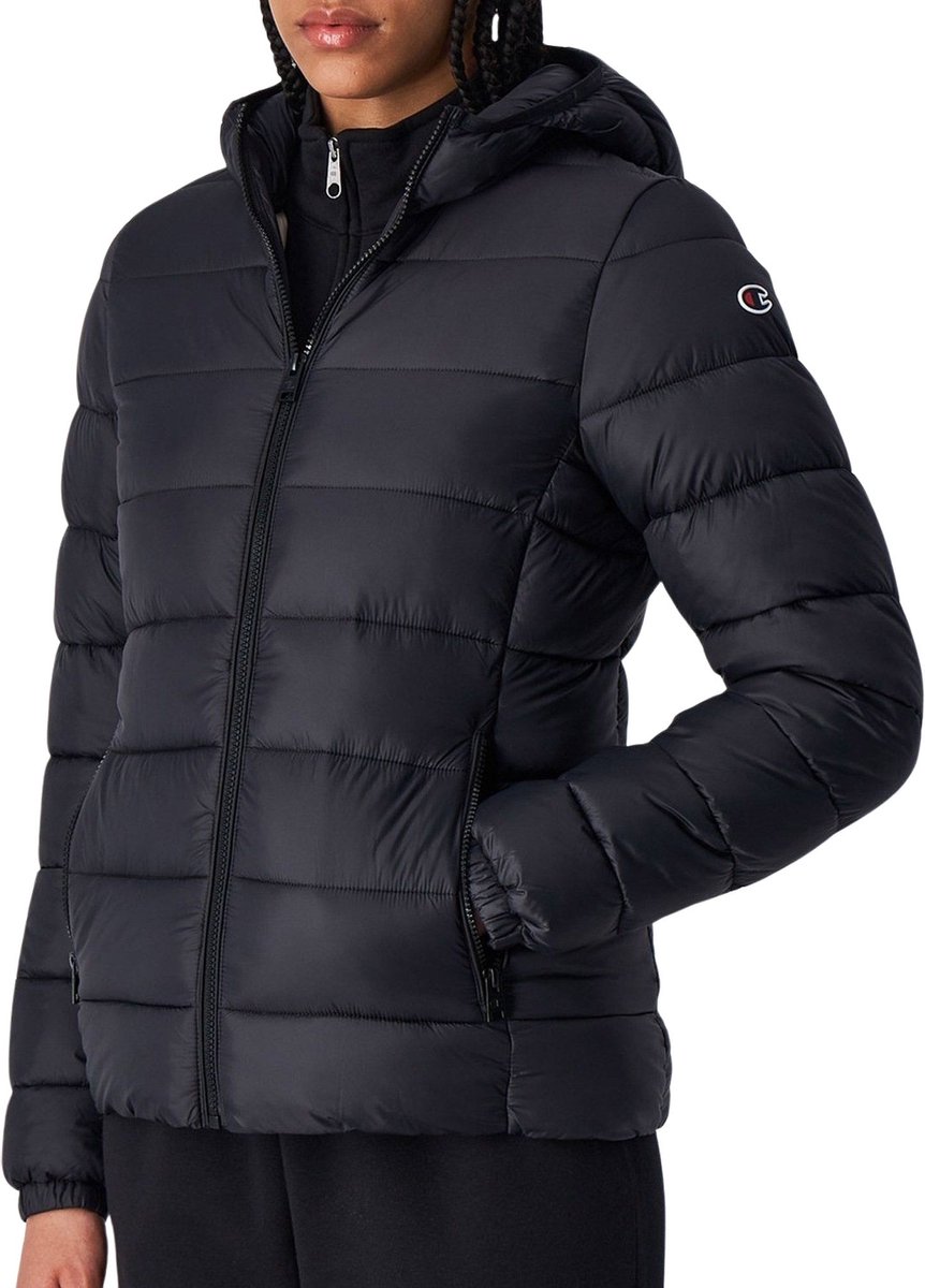Champion Hooded Lightweight Polyfilled Jas Dames Zwart