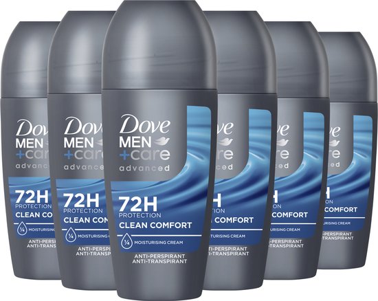 Dove Men+Care anti-transpirant roller clean comfort – 6 x 50 ml