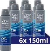 Dove Men+Care Advanced Anti-Transpirant Deodorant Spray - Clean Comfort - 6 x 150 ml - Voordeelverpakking