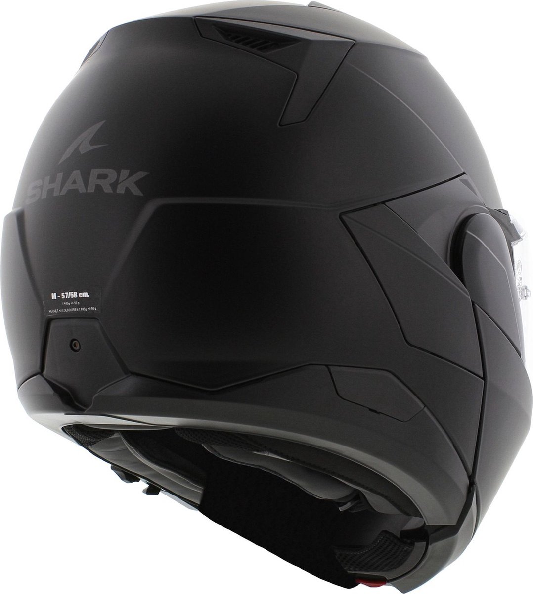 SHARK Oxo Blank Mat Zwart Mat KMA Systeemhelm - Maat M - Helm – foto 4