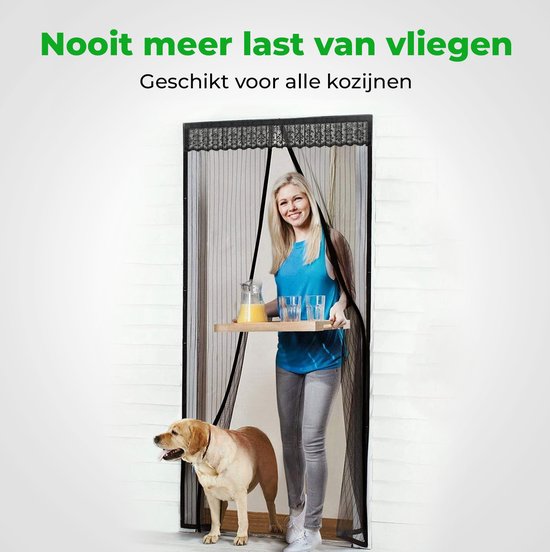 VerminBuster Vliegengordijn Magnetisch - Luxe Deurhor - 210 x 100 cm - Deurgordijn - Horgordijn Deur
