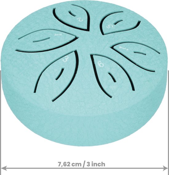 Handpan, Klankschaal, Voor Magische Geluiden, Handpan Drum, Regen Drum, Muziek Instrument - Met Drumstick - Lichtblauw - 3 Inch van Uking — afbeelding 4