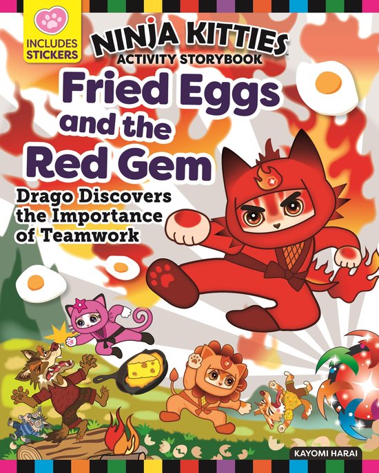 Ninja Kitties Fried Eggs and the Red Gem Activity Storybook - cover