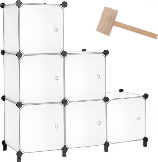 Transparante kubussen in opbergbox, assorti kleuren | Bekius