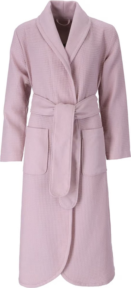 VOSSEN® Damesbadjas – Waffelpiqué Stijl – Maat L – Kleur Sea Lavender