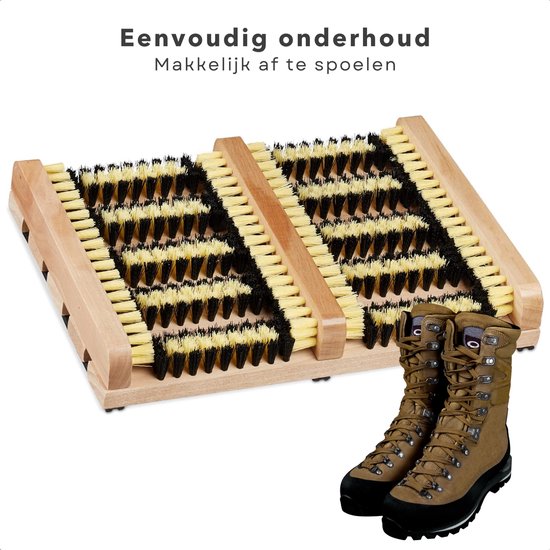 FloorMAX Classic professionele voetenveger / schoenborstel met rooste | Leen Bakker
