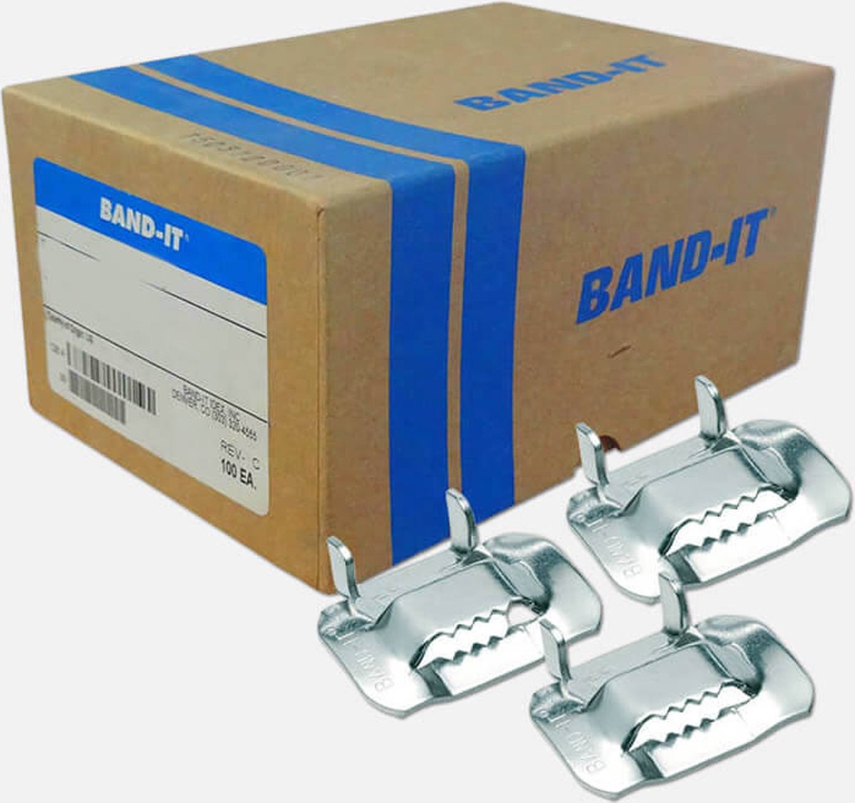 100 BAND-IT Buckles 201, 3/4 Inch, 19.05mm
