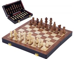foto van Schaakspel hout opklapbaar essenhout - Engelhart