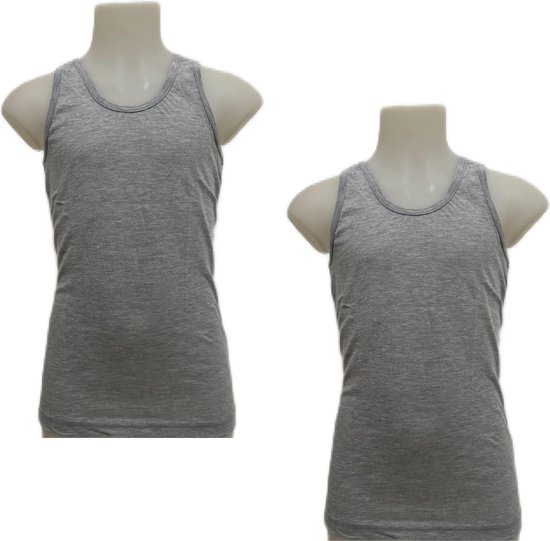 T-shirts Embrator Garçons, ensemble 2 pièces, gris chiné, taille 128/134