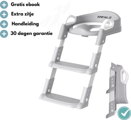 Foto: Sntials wc verkleiner met trapje potje peuter trainer opstapje opvouwbaar 2 tot 7 jaar met e book voor baby s cadeau ouders sinterklaas 30 dagen garantie