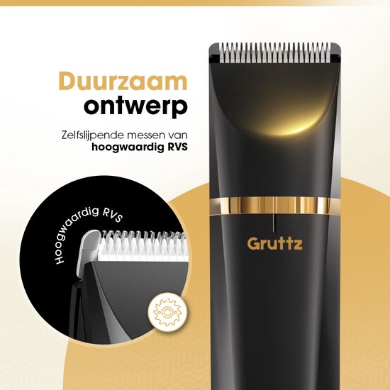 Gruttz Baardtrimmer Mannen v2 - Waterbestendig - Trimmer Baard en Lichaam - Scheerapparaat Mannen