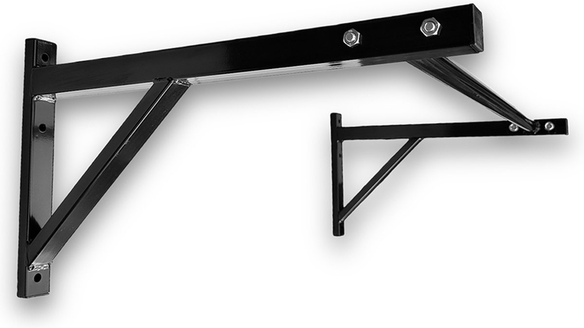 KRAKEN Optrekstang Single Grip Pull Up Bar - Wandmontage Thuisfitness Krachttraining - Max. 200 kg - Poedercoating Staal 3 mm - Gripdiameter 32 mm - Pull Up Chin Up Muscle Up Leg Raise - Bevestigingspunt Ringen Ab Straps - Inclusief Montagemateriaal thumbnail 4
