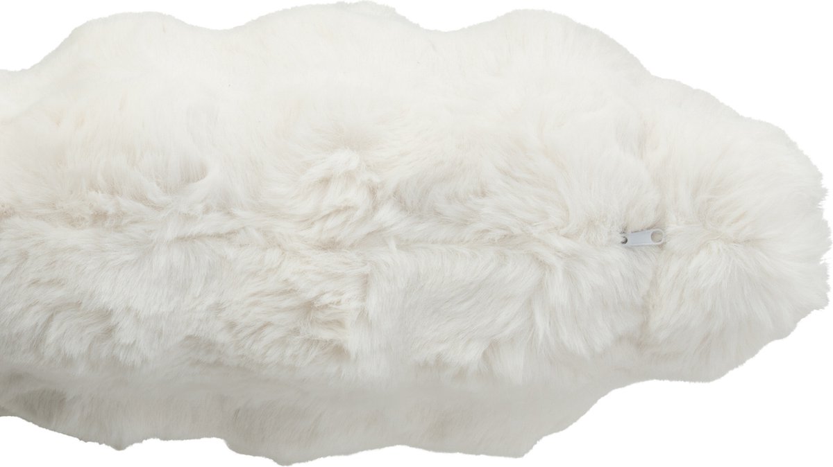 J-Line kussen Wave - polyester - wit