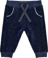 Me Too - baby broek - velours - blauw - Maat 56