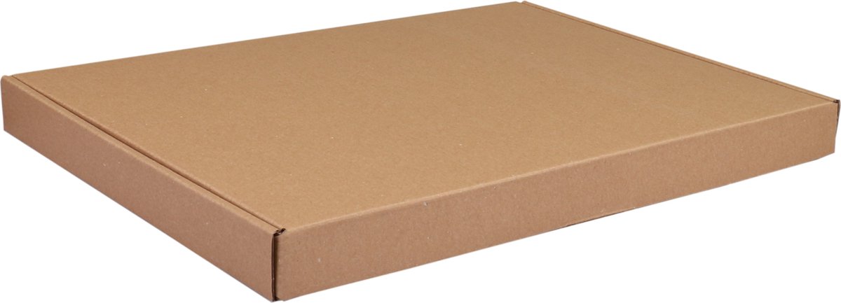 Brievenbusdoos A4+ met klep 370x260x28mm bruin 50 stuks