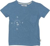 Ebbe - jongens T-shirt - blue denim melange - Maat 92