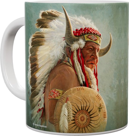 Foto: Indiaan indian portrait mok 440ml 440