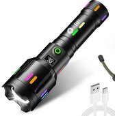 Bol.com BP® Militaire Zaklamp - Zaklamp Led Oplaadbaar - 5000mAh - Zaklamp Kinderen & Volwassenen - Powerbank - Zoomfunctie - 5 ... aanbieding