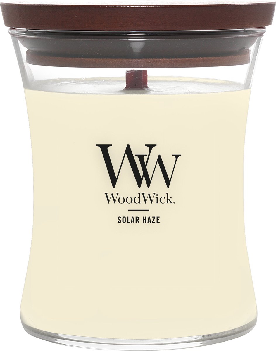 WoodWick Hourglass Medium Geurkaars - Solar Haze - 60 branduren