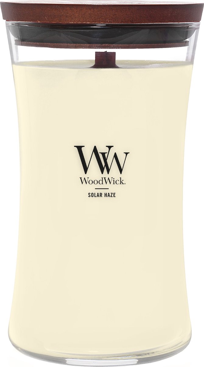 WoodWick Hourglass Large Geurkaars - Solar Haze - 130 branduren Geel