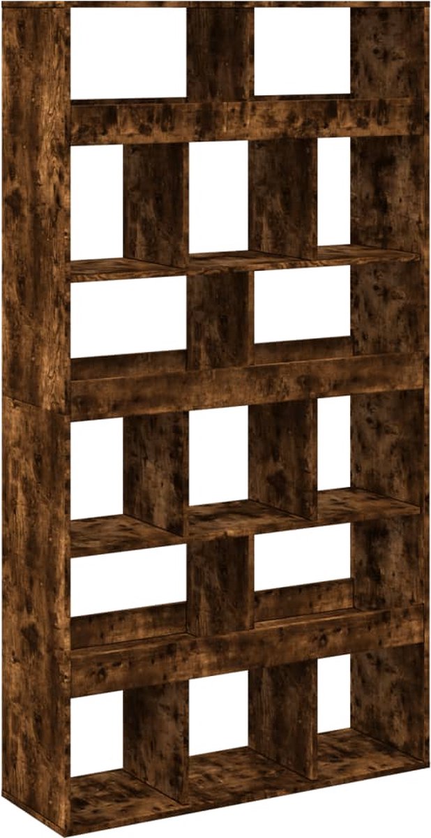vidaXL Boekenkast - 100x33x187,5 - cm - bewerkt - hout - gerookt - eikenkleurig