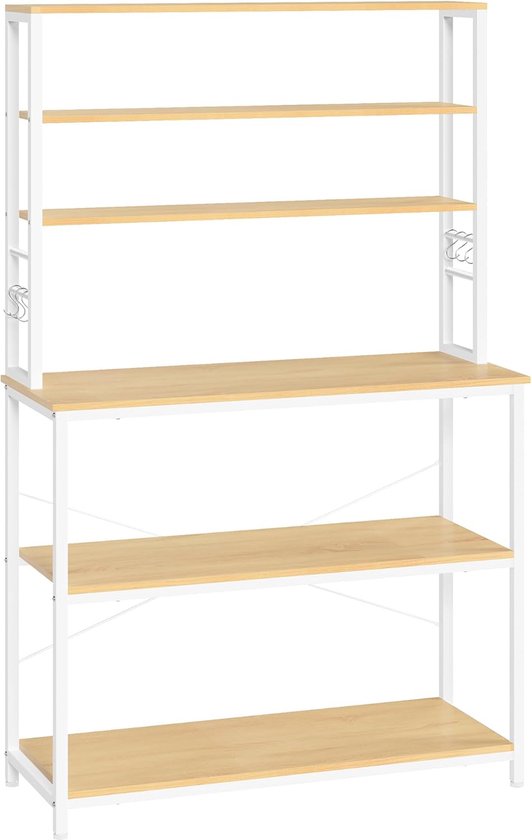 VASAGLE KKS023B01 Kitchen Storage, Kitchen Storage, 3 Stage Shelf, 6 S