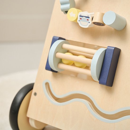 Petite Amélie ® Houten Loopwagen 1 jaar - Babywalker als Looptrainer - Stimuleert Motoriek & eerste Stapjes - Eindeloos Speelplezier