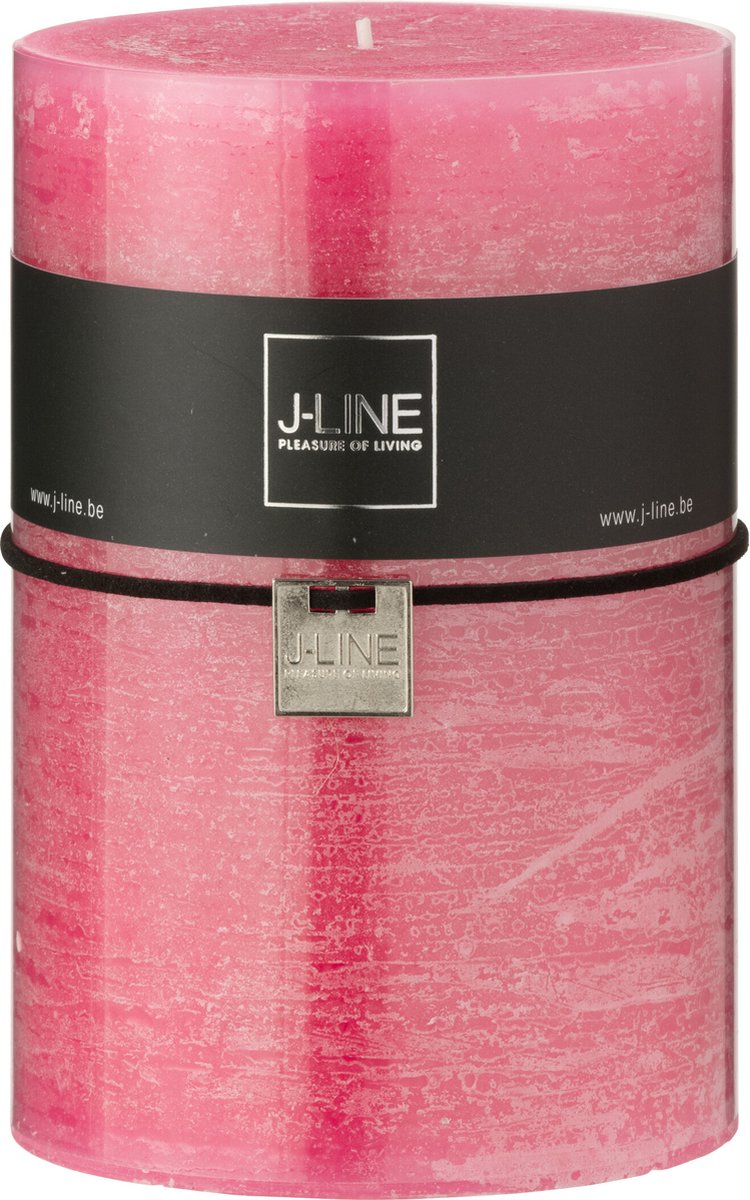 J-Line cilinderkaars - roze - extra large - 95U