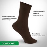 1 Paar - Bamboe Sokken - Luxe Bruin - Dames en Heren - Lange Maat
