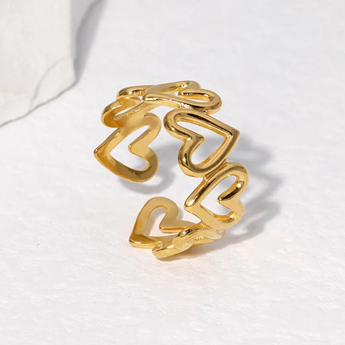 JewelGalerie-Ringen-Open Hart-Goud
