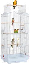 Bol.com Grote vogelkooi - vogel Voliere - Vogelkooi - Zwart - Geschikt voor kanaries valkparkieten papegaaien duiven - inclusief... aanbieding