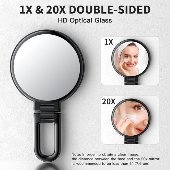 30x Vergrotende Spiegel, Vergrotende Spiegel Met Standaard En Pincet Handspiegel Met 30x1x Vergroting