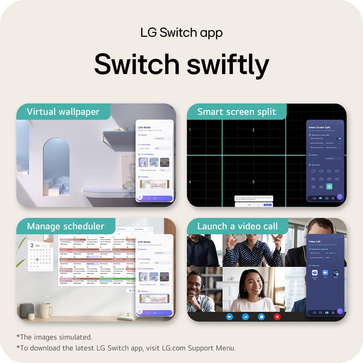 LG 27US550-W 27-inch 4K IPS met ergonomische voet thumbnail 4