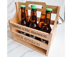 Caisse de bière - Amateur de bière - Parce que les vrais hommes boivent de la bière - Cadeau pour lui - Idée cadeau