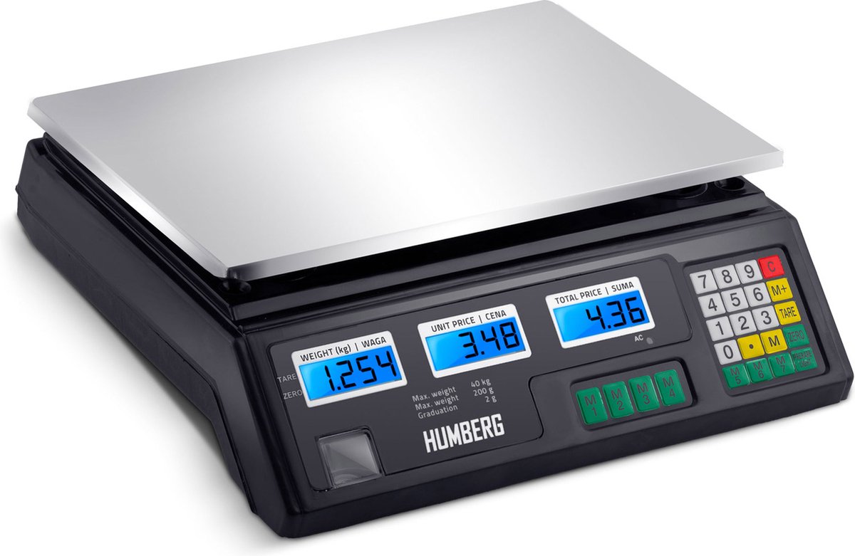 Elektronische winkelweegschaal 40 kg Humberg MH-190
