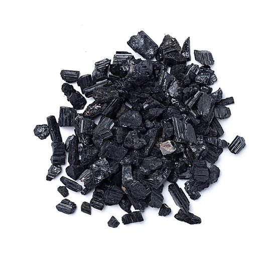 Chips de tourmaline noire - Dimensions ±0,5-1,5 cm - Pot ±800 grammes