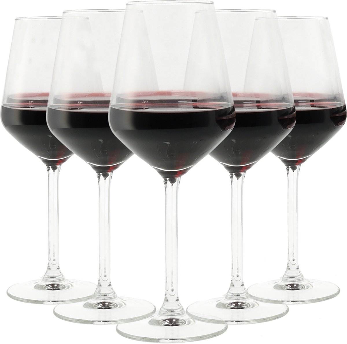 Wijnglazen witte wijn - 5 stuks - Witte wijnglazen set - 37cl helder glas - Glazenset voor diner - Wijn glazen
