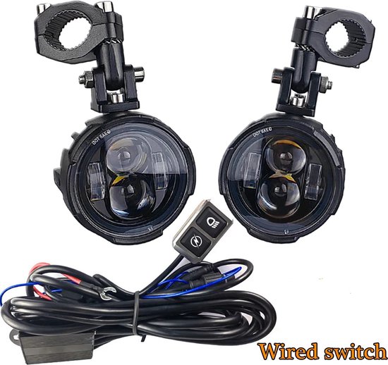 Motorfiets-mistlampen, mistlampen, motorfiets-koplampen, LED-extra koplampen, rijlicht, Compatibel met BMW R1200GS F800GS rijlicht