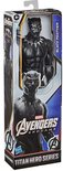 Black Panther-actiefiguur in een box, Avengers Endgame-editie, met de tekst 'Titan Hero Series'.