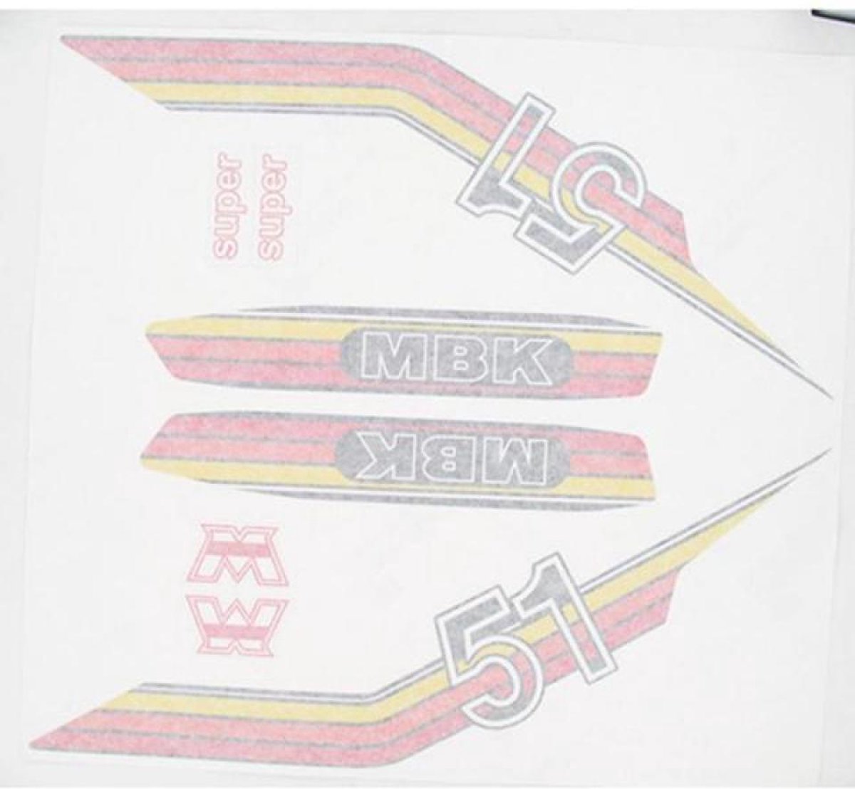 Autocollant stickers RSM pour Mobylette MBK 50 51V Neuf