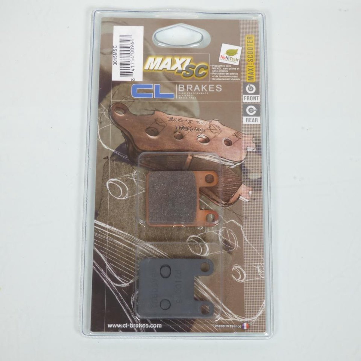 Plaquette de frein CL Brake pour scooter Peugeot 50 Speedfight Après 1996 3015MSC