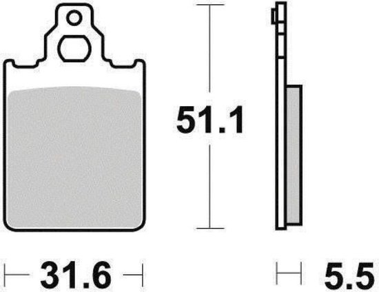 Plaquette de frein Brembo pour Scooter Piaggio 125 Skipper 1994 à 1995 CSM1T/CVM1T / AV Neuf