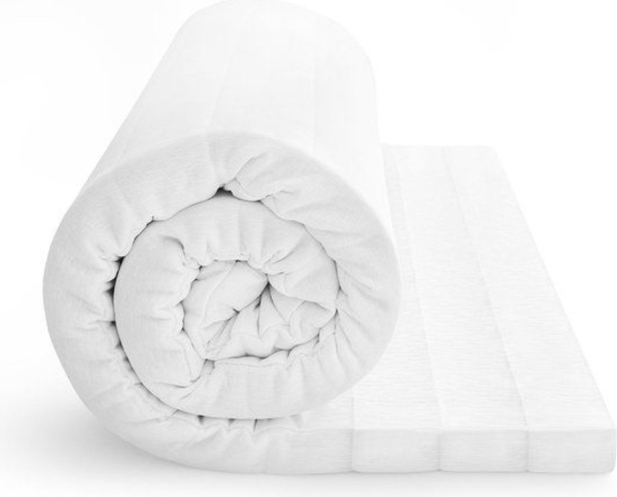 Easy Bedden Topper matras 140x200 – Topdekmatras - Hybride® HR Koudschuim – Antibacterieel - Orthopedisch Verantwoord - 4 Seizoenen - Luxe Wasbare Hoes - circa 7 cm dik Wit