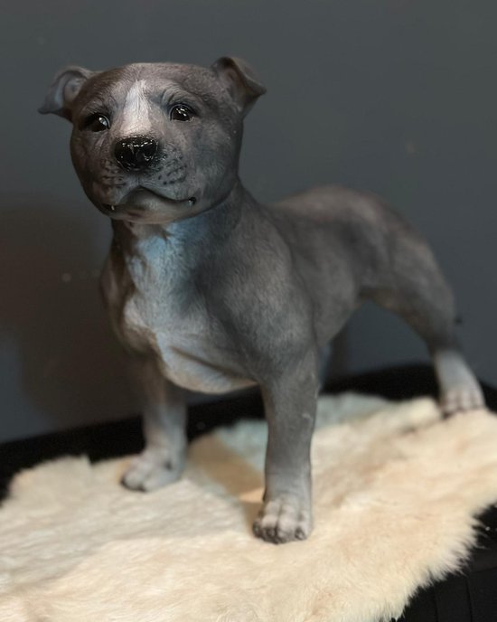 Goodyz - Huisdieren - Honden - Stafford - staand - kleur Grijs/Blauw - 32cm hoog