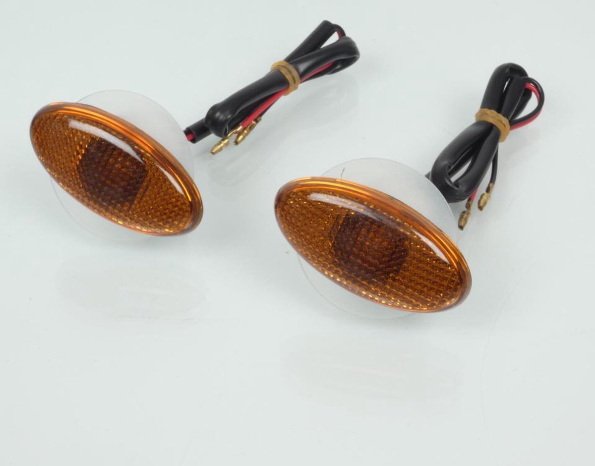 cat eye oranje bike it mini kuip indicator voor motorfiets / ba15s 12v nieuw