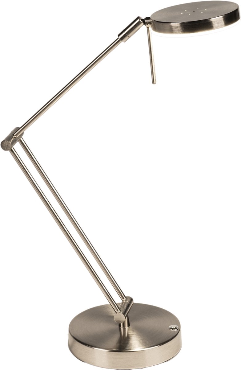 Lumidora Tafellamp 75080 - INDIA - Ingebouwd LED - 5.0 Watt - 450 Lumen - 2700 Kelvin - Staalgrijs - Metaal - Met dimmer