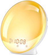 Wekkerradio Met Projectie - Wekkers Digitaal - Zonsopgang & Zonsondergang Simulatie - FM Radio - 7 Kleuren En 20 Helderheidstoepassingen - Telefoonlader
