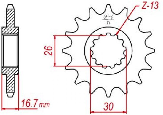 Pignon de sortie de boite Esjot pour Moto Honda 600 Cbr Rr Abs 2009 à 2020 15 dents pas 525 Neuf