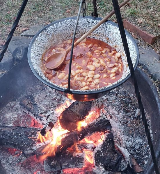 KOOKPAN, met gratis DEKSEL,10liter! Hongaarse ketel. Voor ook driepoot. — afbeelding 2